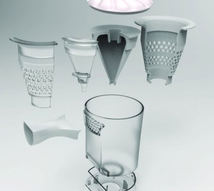 <p>Figure 1 vacuum cleaner dust extractor prototype illustrates the versatility of the new J850 Pro 3D printer from Stratasys, with clear and solid parts and fine details.</p>