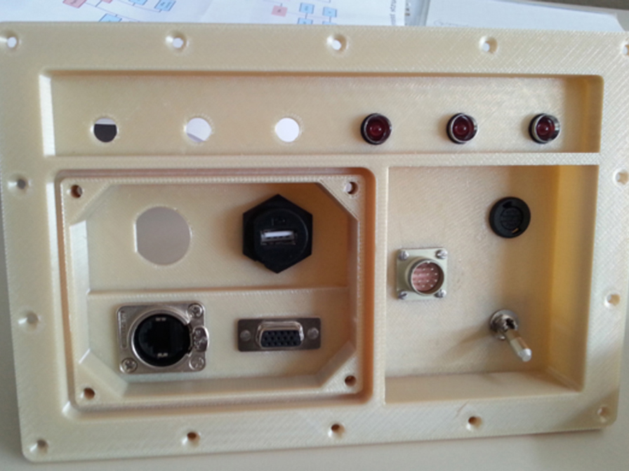 A part of Mini-EUSO produced in ULTEM™ 9085 resin by the team at Laboratori Nazionali di Frascati using its Stratasys Fortus 450mc 3D printer.