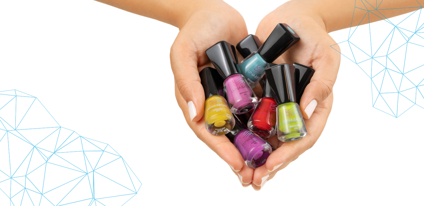 Woman holding nail paint
