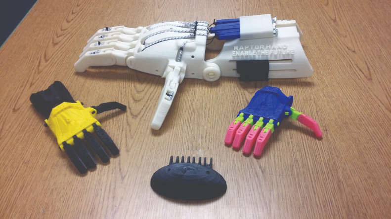 Cedar Park Elementary School students designed adaptations for a prosthetic hand.
