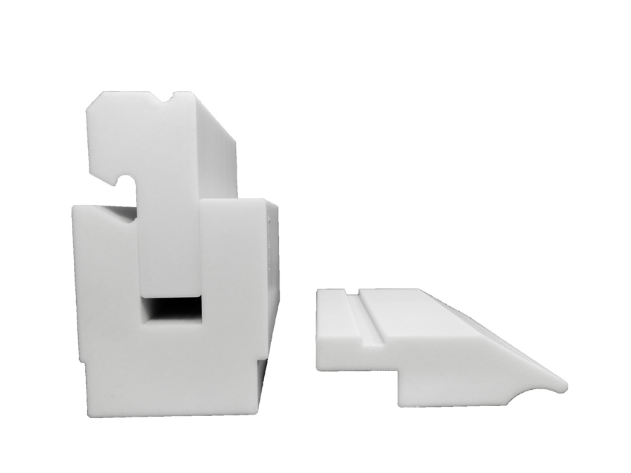 A complete 3D printed mold comprising both punch and die, enabling a three-sequence fold of metal sheets for household applications such as door hinges.
