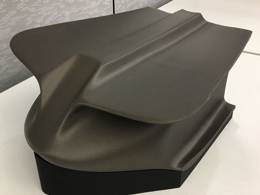 The mold for the tower assembly, printed from soluble ST-130 material.