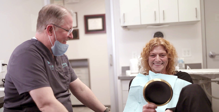 benting with patient