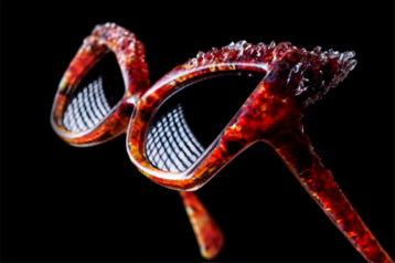 fire designed 3d printed sunglasses