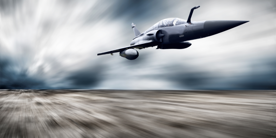 Jet in flight.
