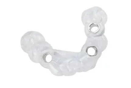3D Printed surgical guide made with MED610DSG from Stratasys