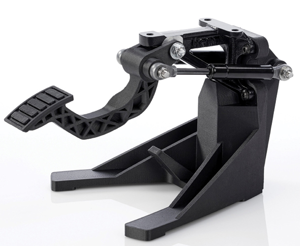 Stratasys FDM Nylon CF12 Carbon Fiber 3D printed Brake Pedal