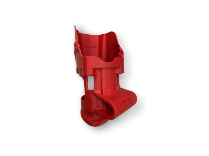 Stratasys Red TPU 3D printed wheel gun shroud