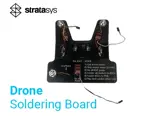 ESD-safe UAV soldering fixture produced in PC-ESD material for consistent electronics assembly.