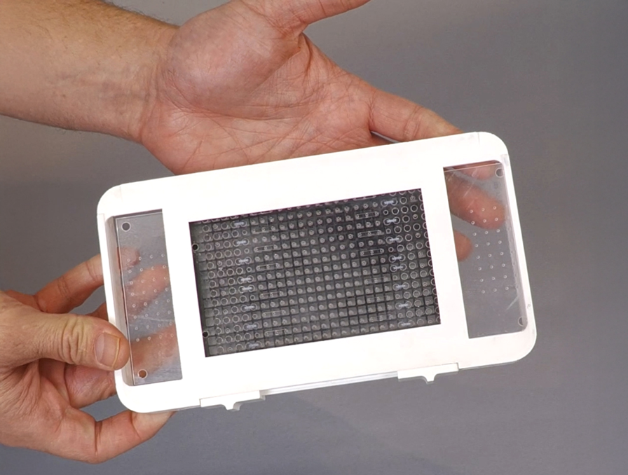 Final 3D printed microfluids for testing fit and form.