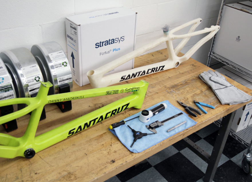 Design concept bike frames 3D printed using ASA material.