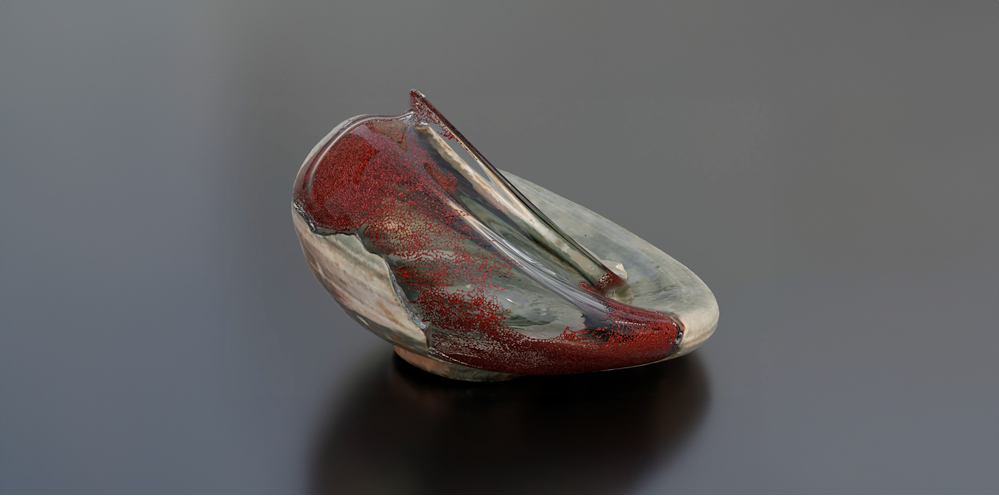 3D printed ceramic rendering using Stratasys PolyJet Technology